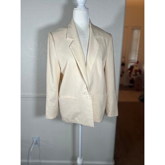 Vintage Rafaella women sz 6 petite 100% wool cream blazer jacket 1069 - Picture 1 of 7